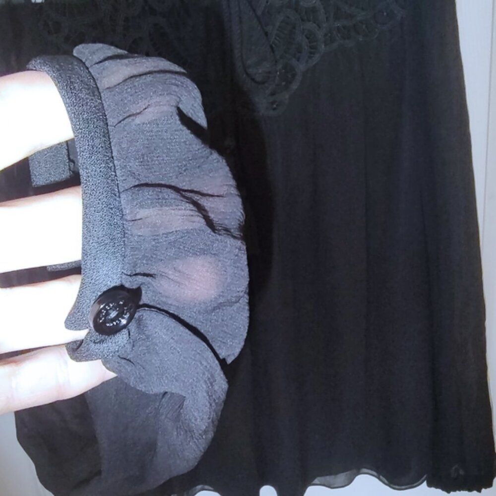 kate spade lace silk sheer blouse XS EUC - Picture 7 of 9